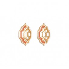 तनिष्क् सुवर्ण आभरणम्  [Tanishq Mia 14KT Yellow Gold Stud Earrings with Pink Enamel]